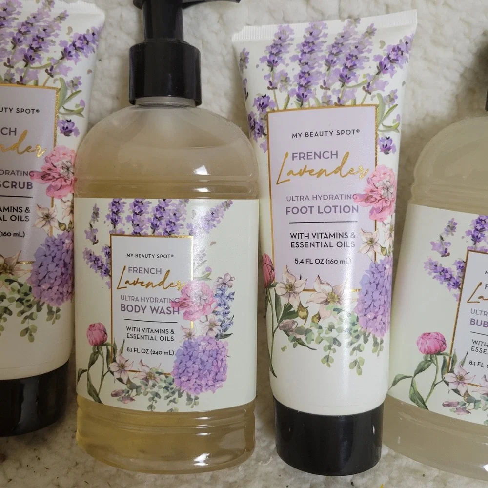 My Beauty Spot French Lavender 5pc Bath Body Set Unisex OS New Spa Gift Bundle